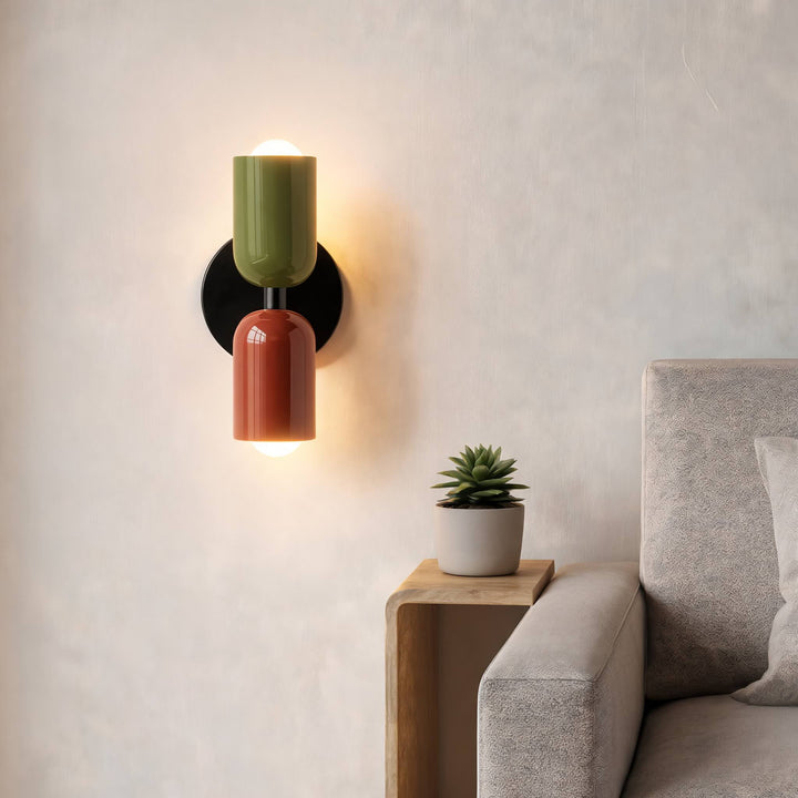 Modern Double Wall Sconce Adjustable Metal Up Down Lighting E26/E27 Base Dimmable Dual Color Shade