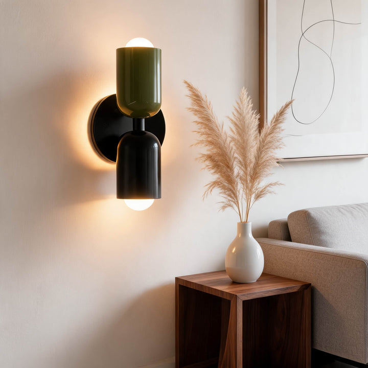 Modern Double Wall Sconce Adjustable Metal Up Down Lighting E26/E27 Base Dimmable Dual Color Shade