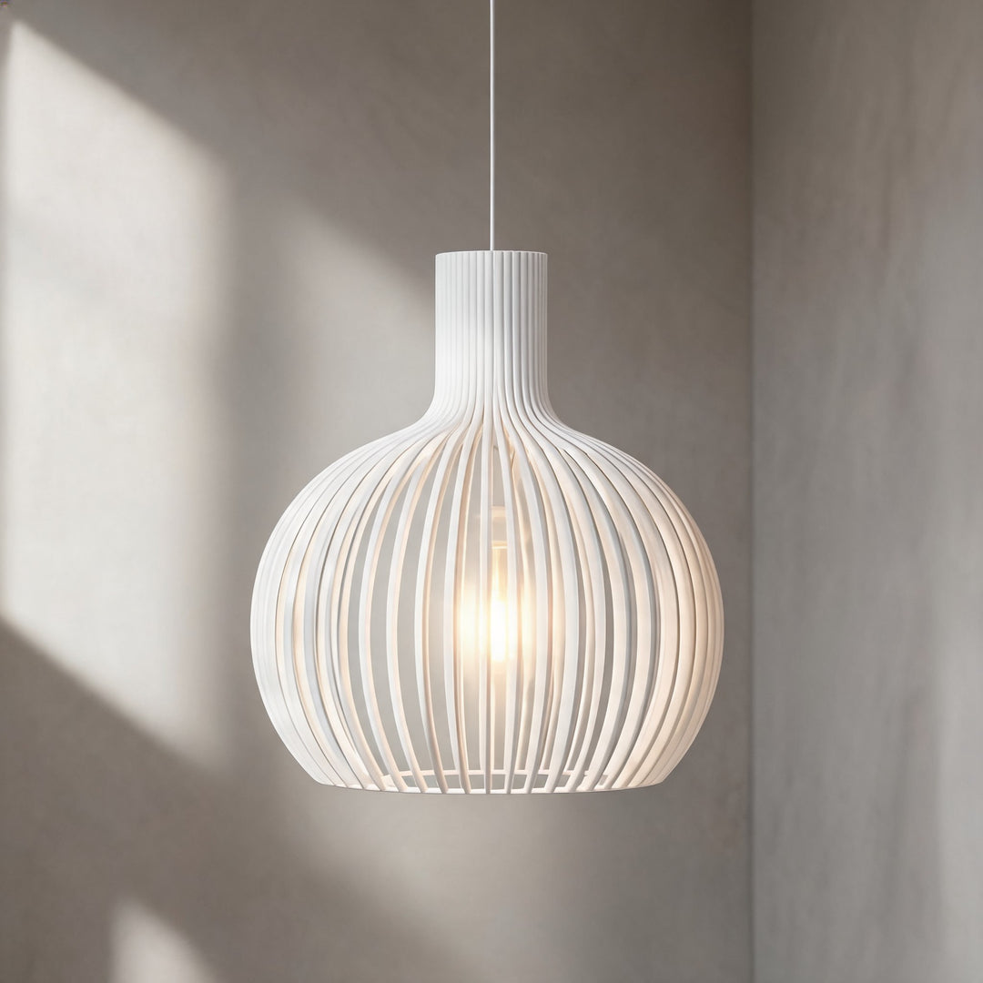 Nordic Pendant Light Adjustable Hanging Wood and Metal Dimmable Fixture for Kitchen Island