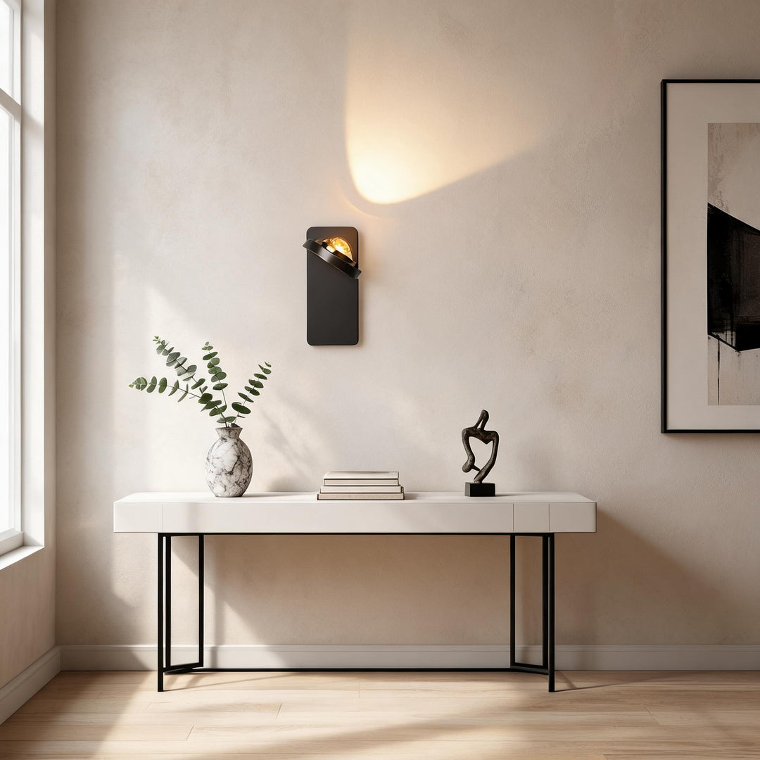 Modern Wall Light Adjustable Wall Mounted Iron Sconce Light with Acrylic Shade LED 360-Degree Rotation