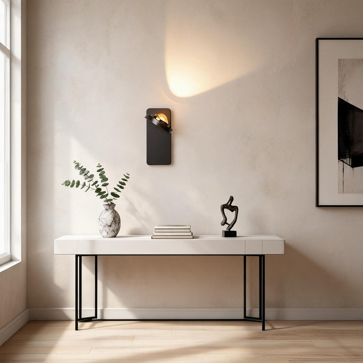 Modern Wall Light Adjustable Wall Mounted Iron Sconce Light with Acrylic Shade LED 360-Degree Rotation