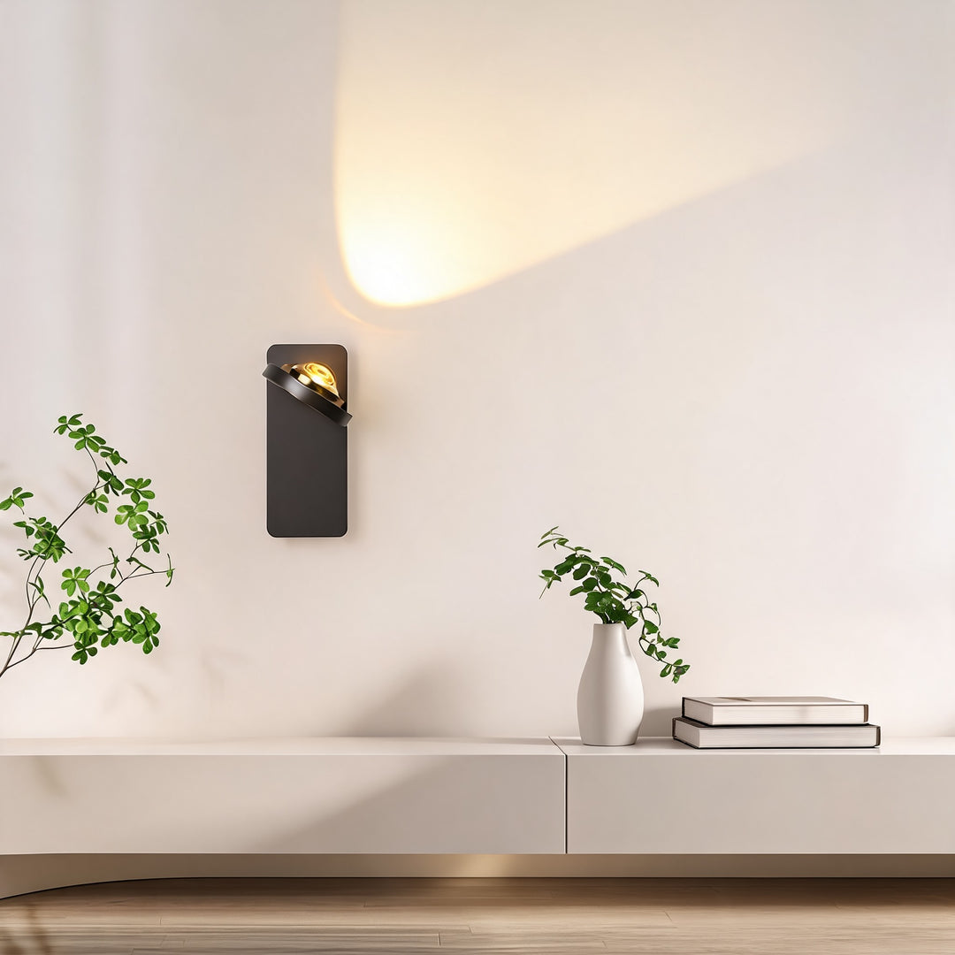 Modern Wall Light Adjustable Wall Mounted Iron Sconce Light with Acrylic Shade LED 360-Degree Rotation