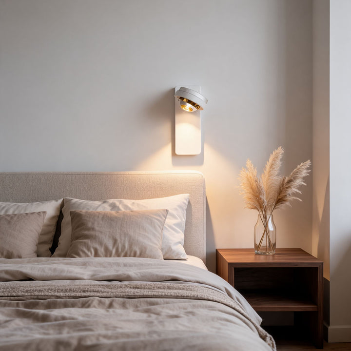 Modern Wall Light Adjustable Wall Mounted Iron Sconce Light with Acrylic Shade LED 360-Degree Rotation