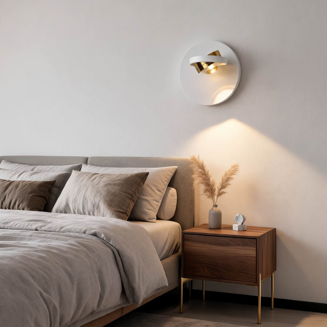 Modern Wall Light Adjustable Wall Mounted Iron Sconce Light with Acrylic Shade LED 360-Degree Rotation