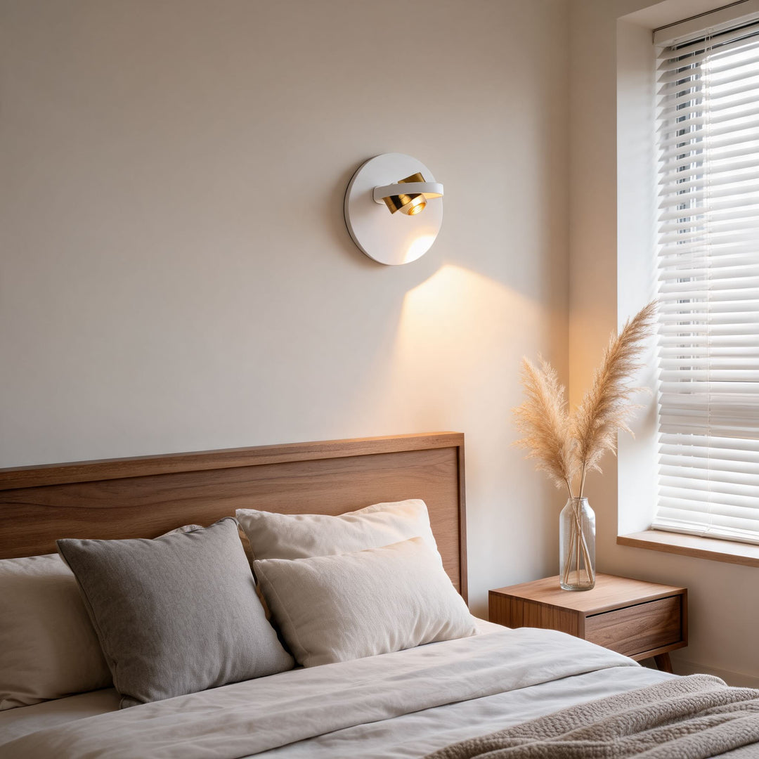 Modern Wall Light Adjustable Wall Mounted Iron Sconce Light with Acrylic Shade LED 360-Degree Rotation