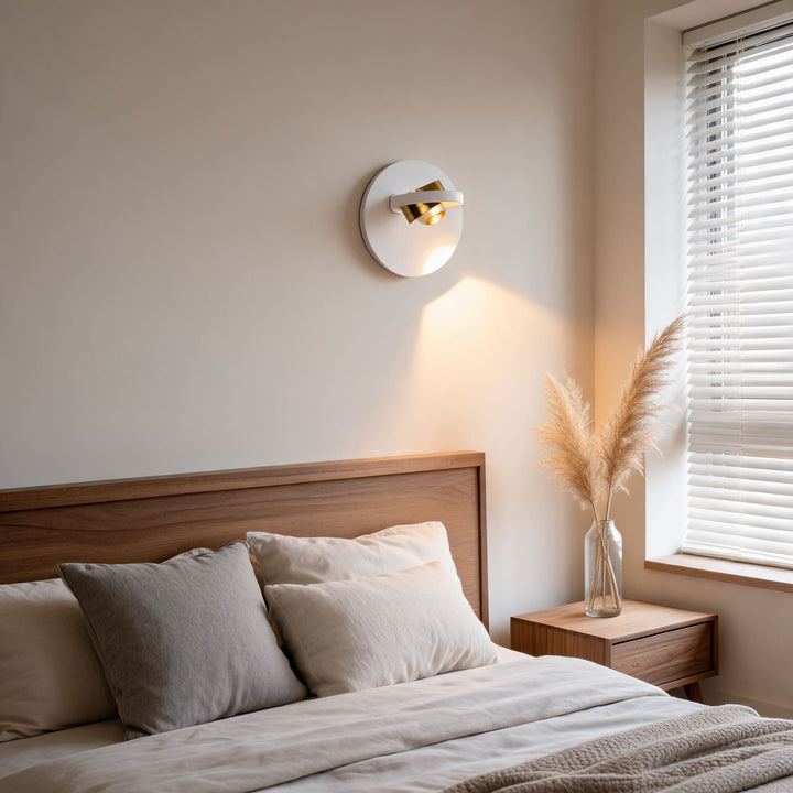 Modern Wall Light Adjustable Wall Mounted Iron Sconce Light with Acrylic Shade LED 360-Degree Rotation