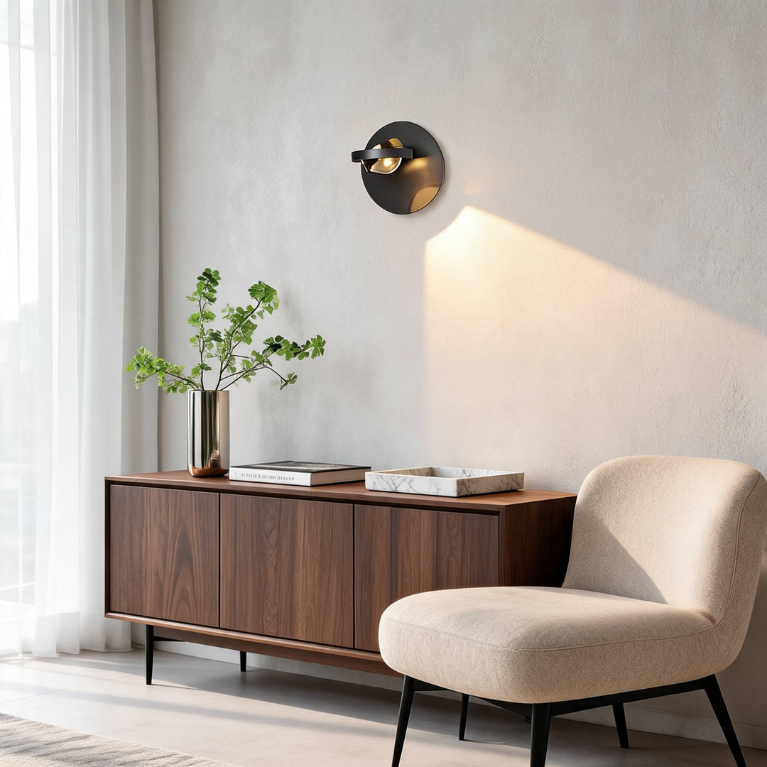 Modern Wall Light Adjustable Wall Mounted Iron Sconce Light with Acrylic Shade LED 360-Degree Rotation