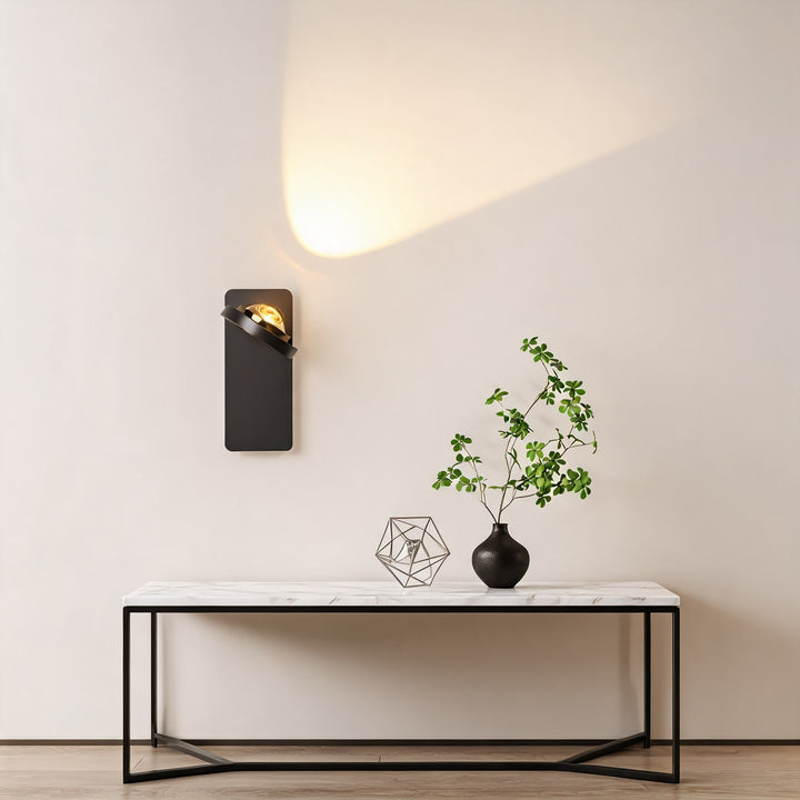 Modern Wall Light Adjustable Wall Mounted Iron Sconce Light with Acrylic Shade LED 360-Degree Rotation