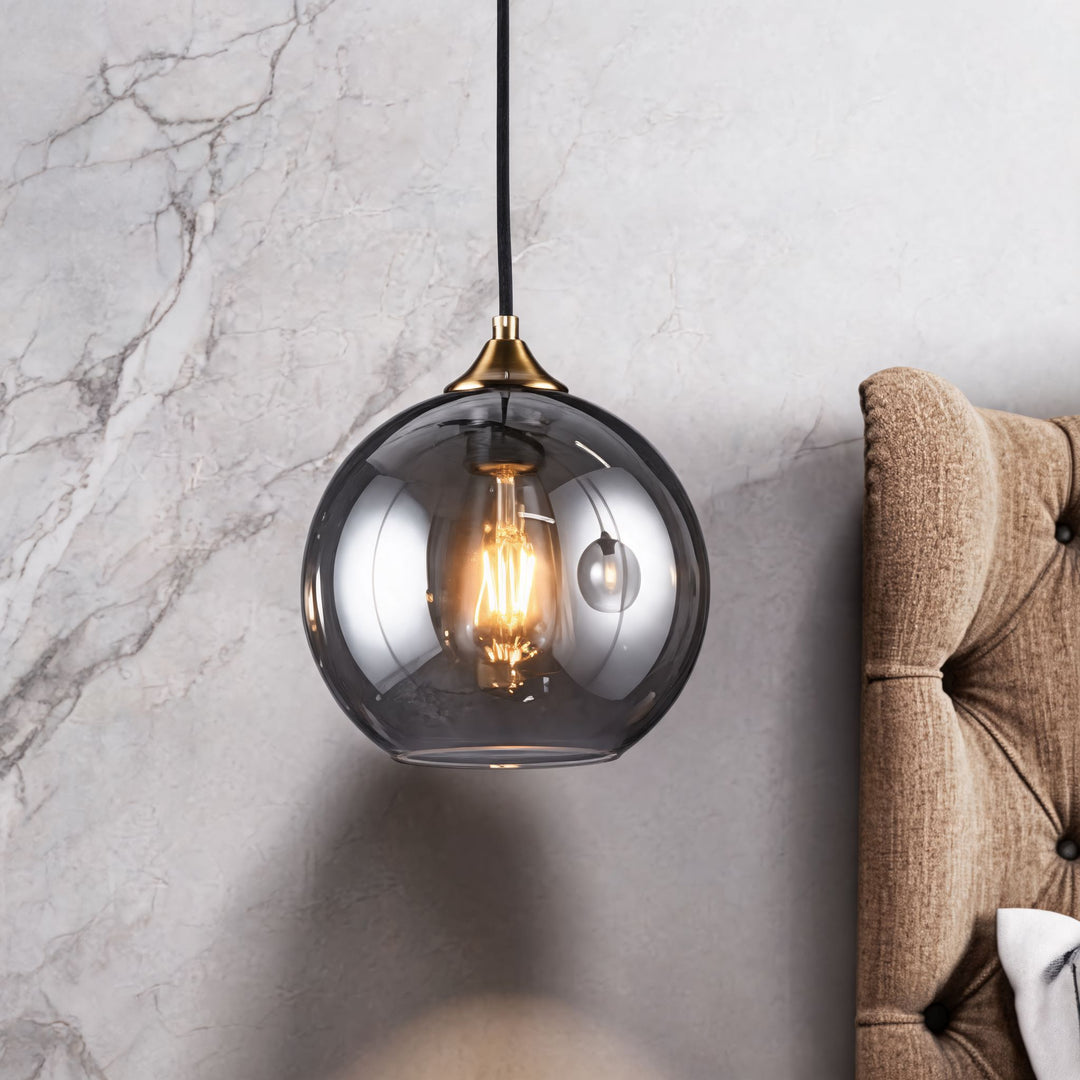 Modern Glass Pendant Light Adjustable Hanging Fixture LED for Kitchen Pendant Lighting