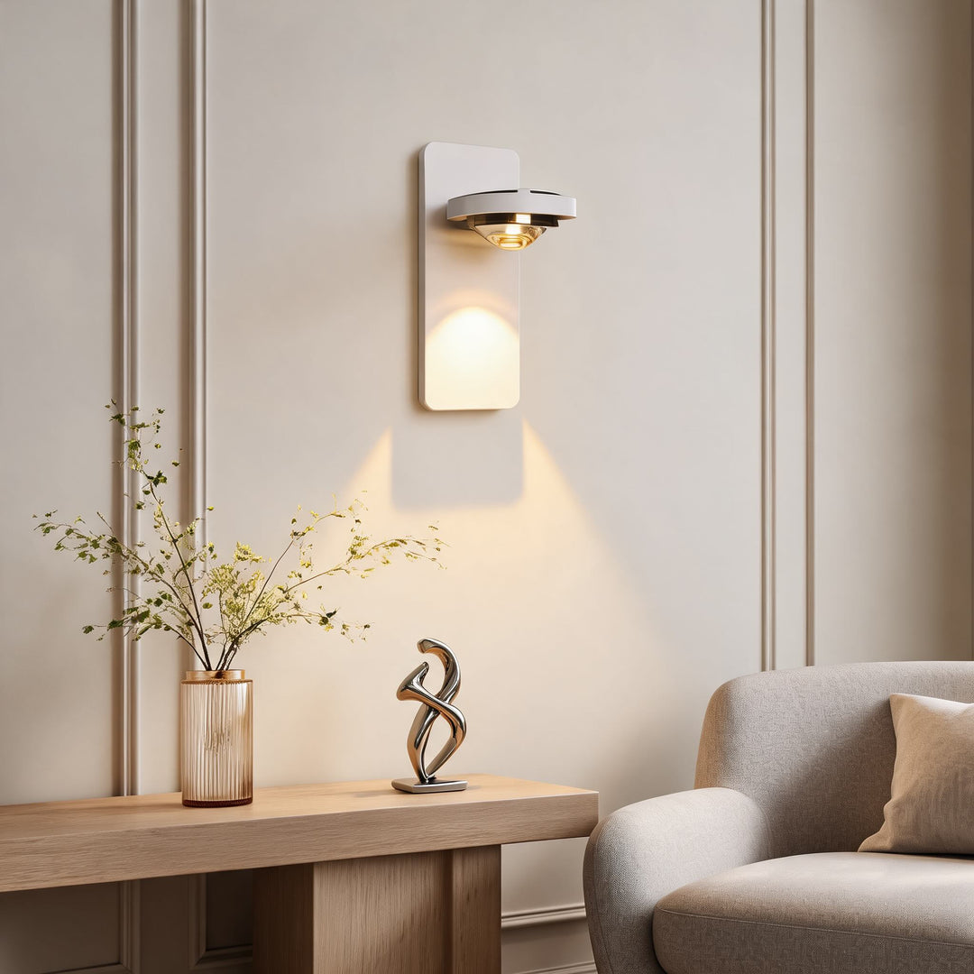Modern Wall Light Adjustable Wall Mounted Iron Sconce Light with Acrylic Shade LED 360-Degree Rotation