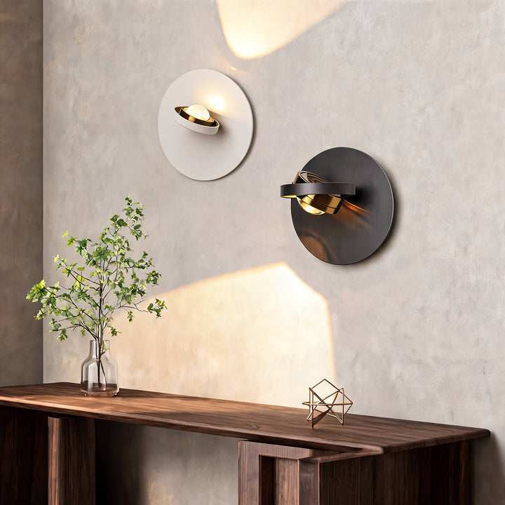 Modern Wall Light Adjustable Wall Mounted Iron Sconce Light with Acrylic Shade LED 360-Degree Rotation