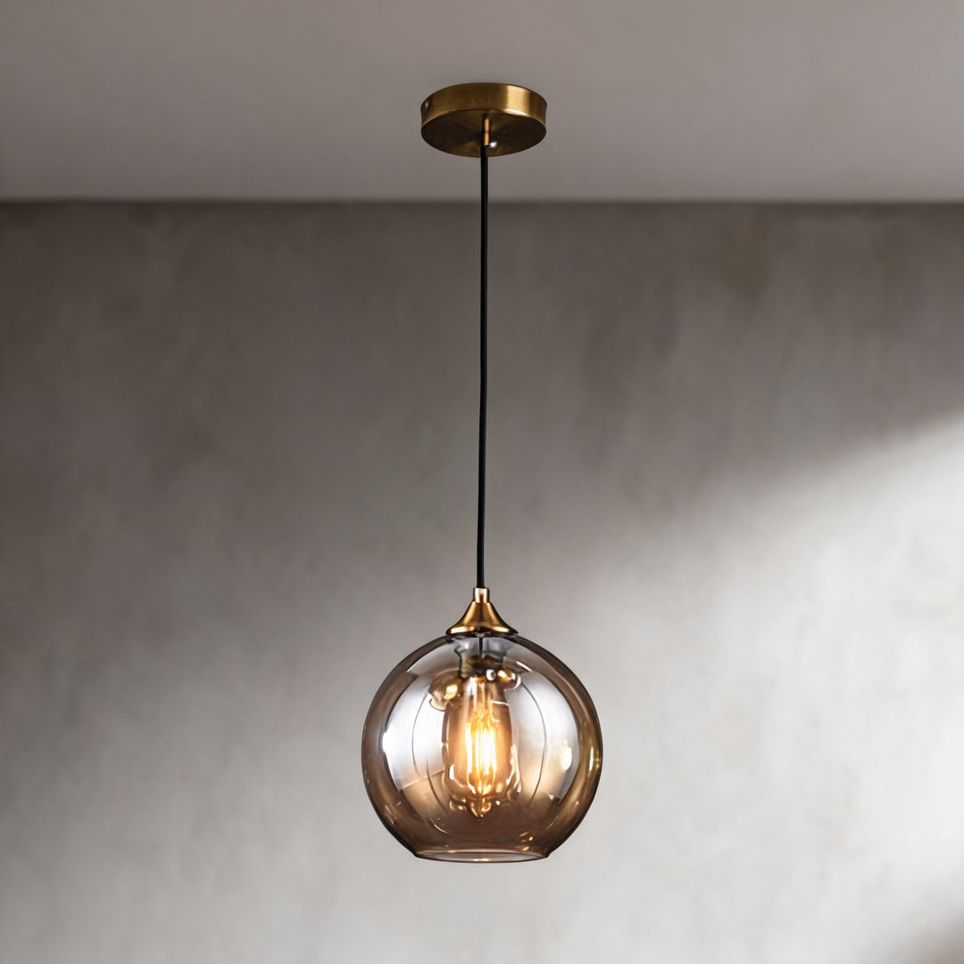 Modern Glass Pendant Light Adjustable Hanging Fixture LED for Kitchen Pendant Lighting