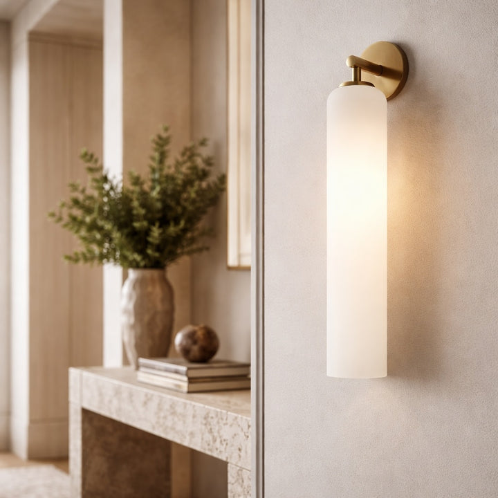 Contemporary Wall Sconce Art Glass Fixture Wall Mounted Metal Base Dimmable Lighting
