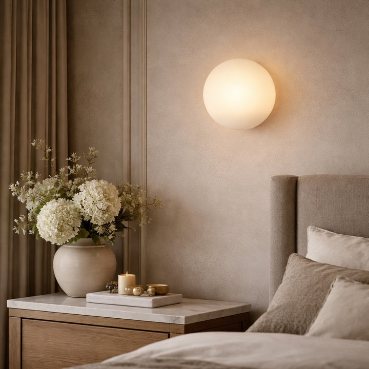Modern Bubble Glass Wall Light Sconce Adjustable Metal Mount LED Fixture