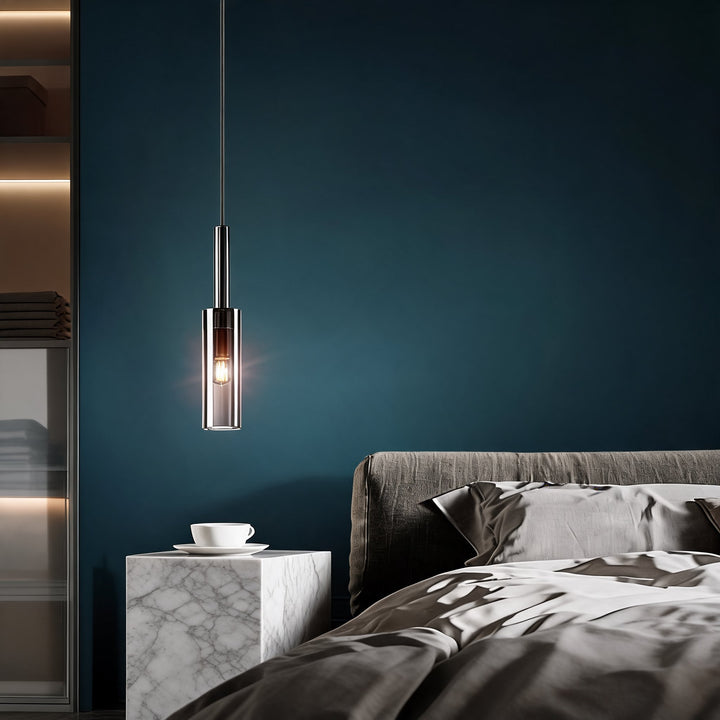 Modern Glass Pendant Light Adjustable Copper Shade LED for Kitchen Pendant Lighting