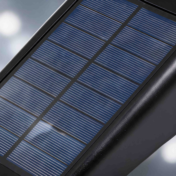 Modern Outdoor Wall Sconce Solar Light Adjustable Panel ABS LED Waterproof 1500mAh Battery