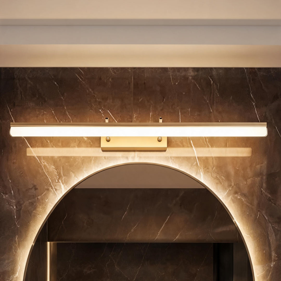 Gold Vanity Light Bar Adjustable Wall Mounted Stainless Steel Acrylic LED with 3 Color Temperatures