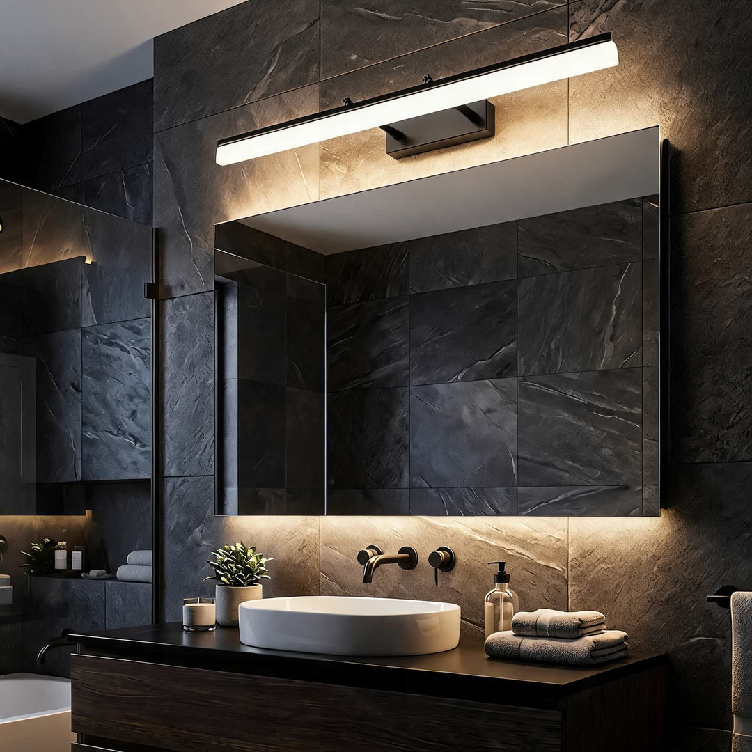 Gold Vanity Light Bar Adjustable Wall Mounted Stainless Steel Acrylic LED with 3 Color Temperatures