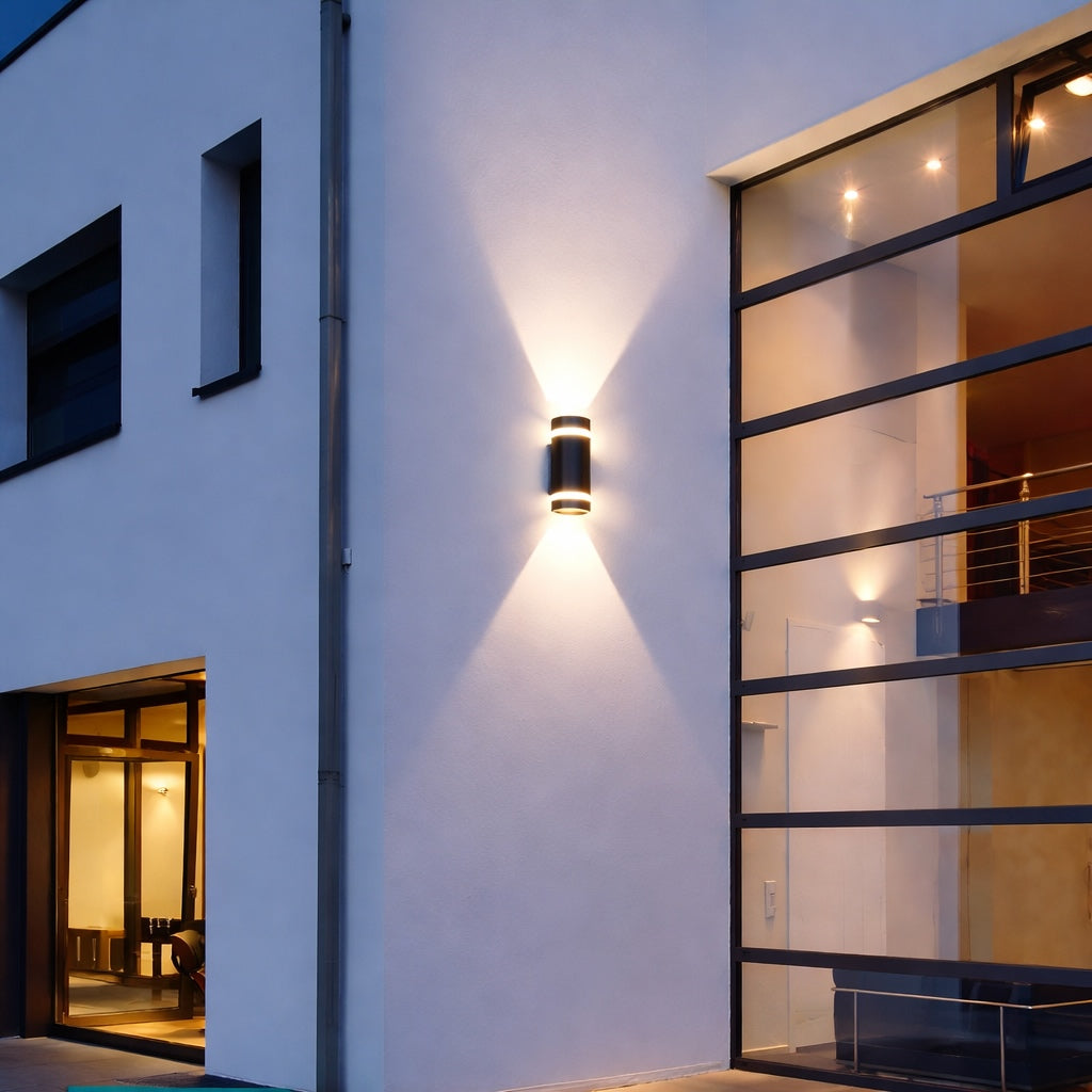 Contemporary Wall Light Outdoor Sconce Aluminum Waterproof LED Adjustable Warm White Cool White