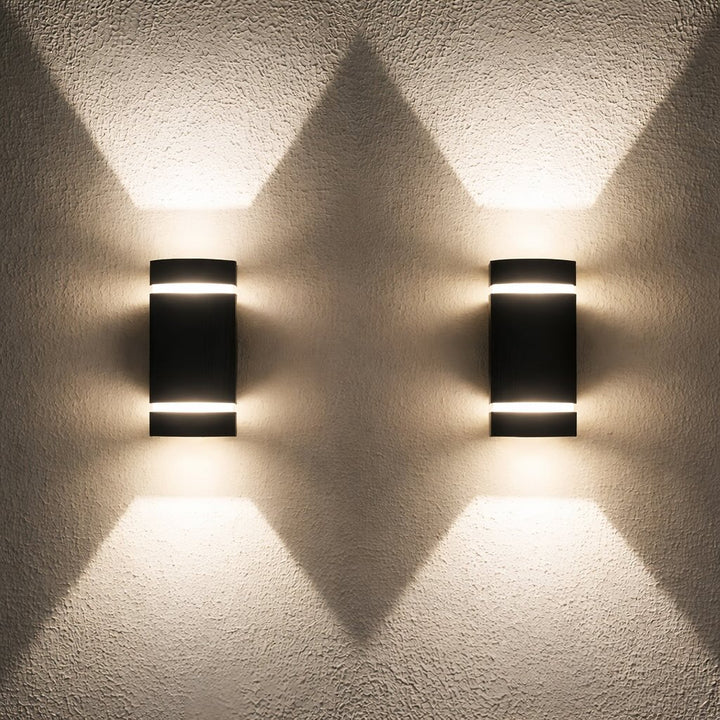 Contemporary Wall Light Outdoor Sconce Aluminum Waterproof LED Adjustable Warm White Cool White