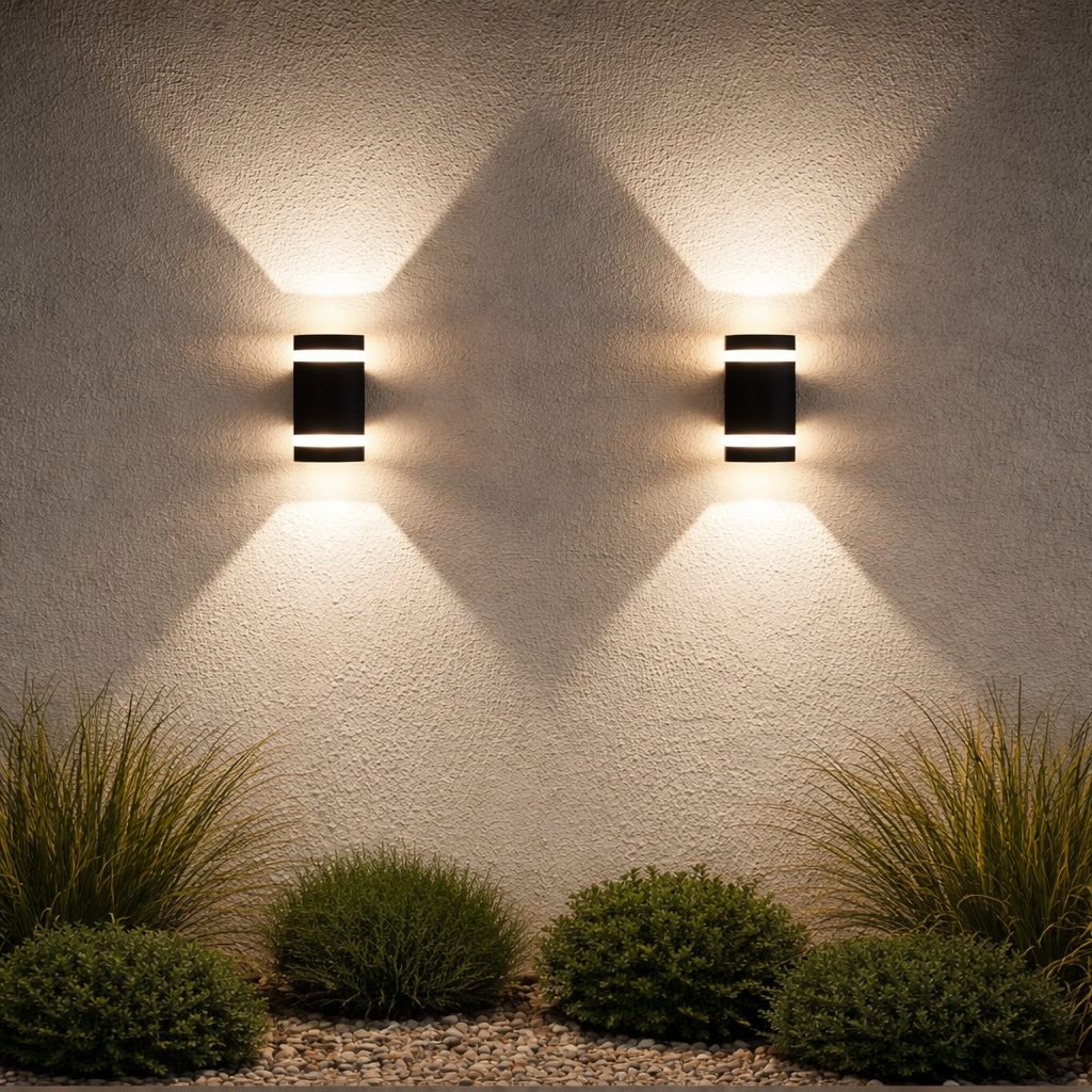 Contemporary Wall Light Outdoor Sconce Aluminum Waterproof LED Adjustable Warm White Cool White