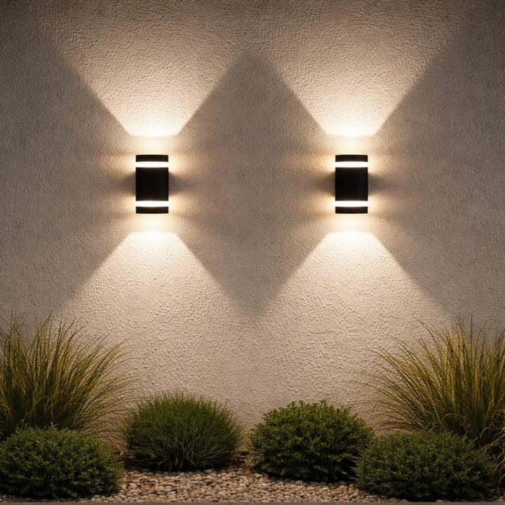 Contemporary Wall Light Outdoor Sconce Aluminum Waterproof LED Adjustable Warm White Cool White
