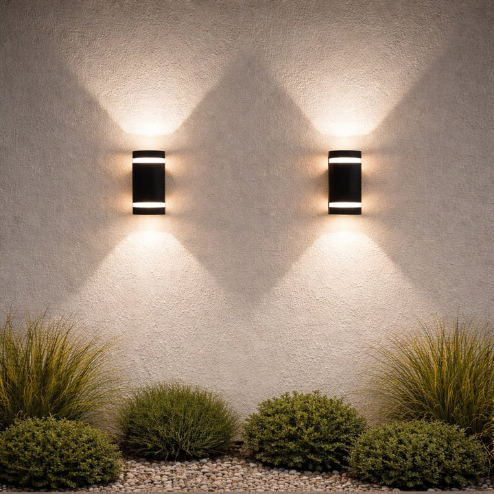 Contemporary Wall Light Outdoor Sconce Aluminum Waterproof LED Adjustable Warm White Cool White