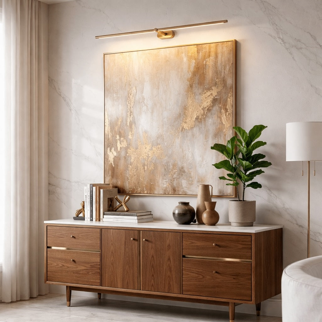 Modern Minimalist Wall Sconce Light Hardwired Metal LED Adjustable Fixture for Contemporary Spaces