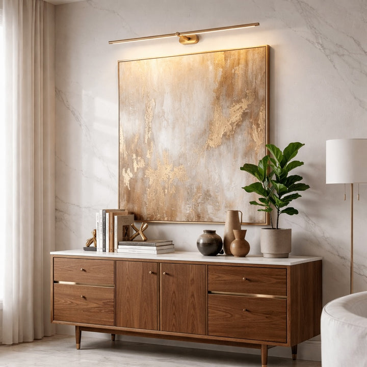 Modern Minimalist Wall Sconce Light Hardwired Metal LED Adjustable Fixture for Contemporary Spaces