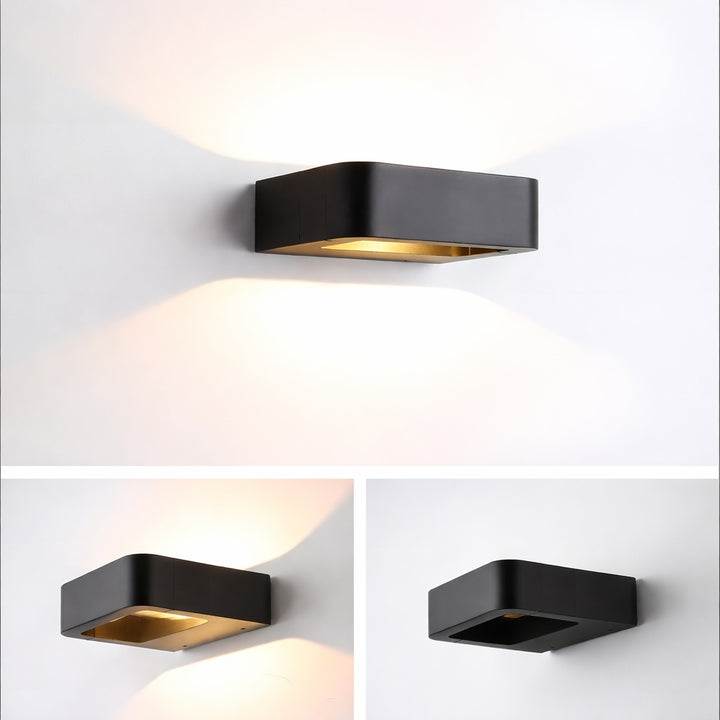 Modern Wall Light LED Outdoor Accent Fixture Aluminum Waterproof Hardwired Cool White Warm White