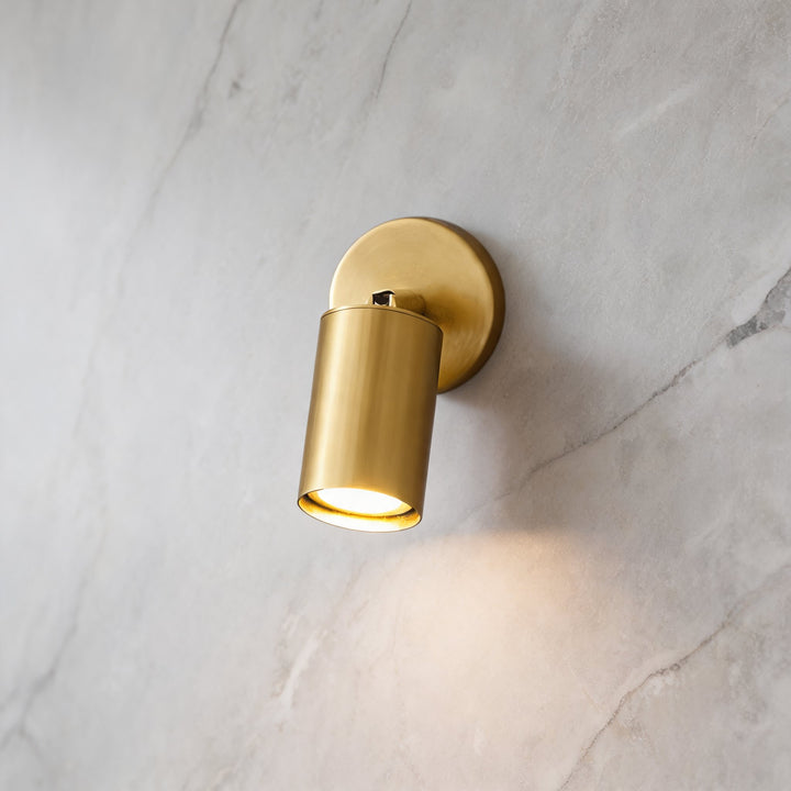 Modern Rotatable Spotlight Wall Light Adjustable Brass Sconce with 350° Head Rotation