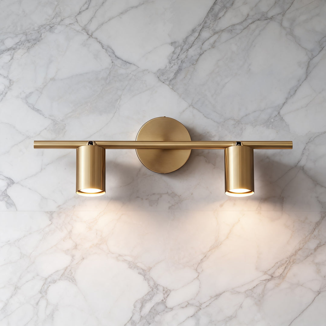 Modern Rotatable Spotlight Wall Light Adjustable Brass Sconce with 350° Head Rotation
