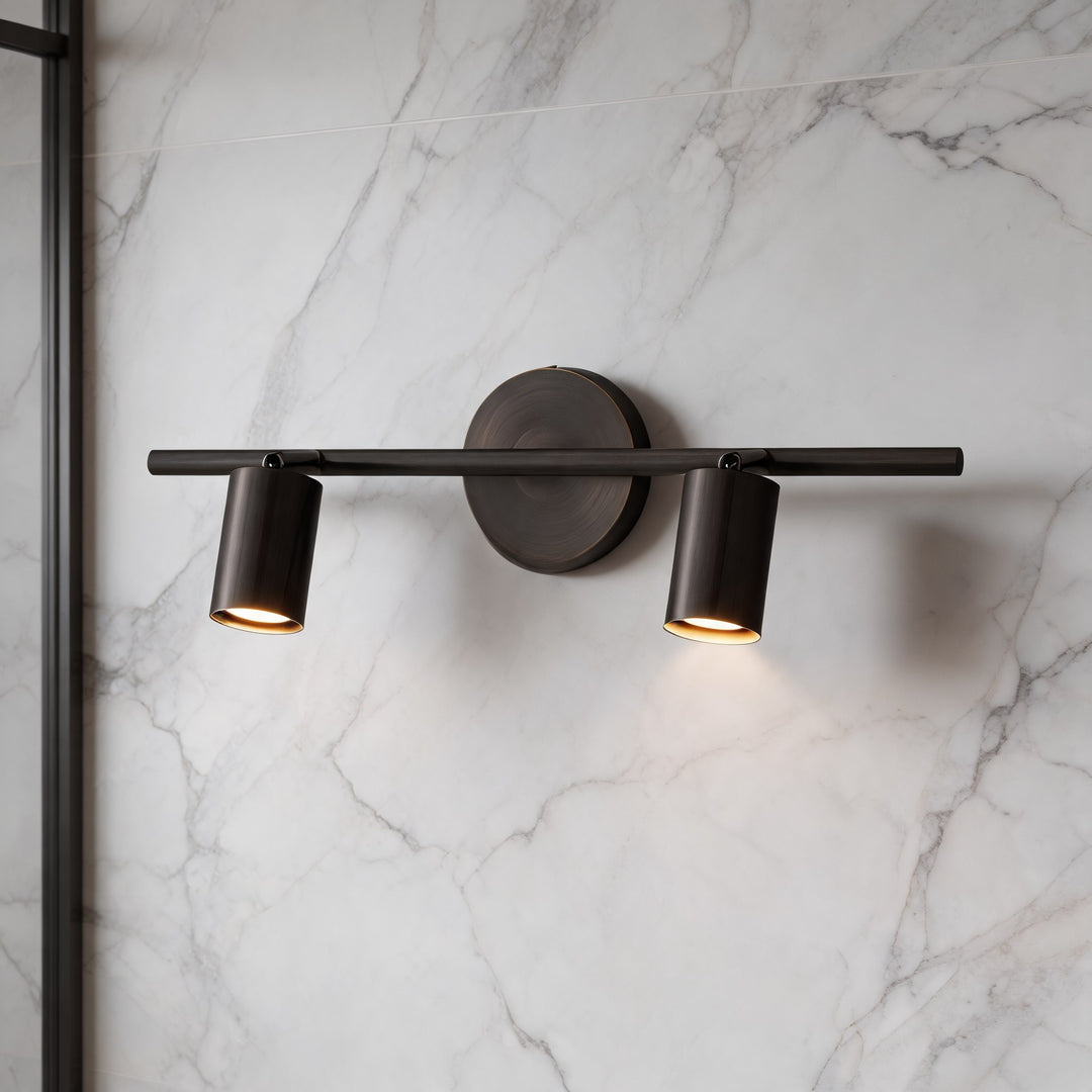 Modern Rotatable Spotlight Wall Light Adjustable Brass Sconce with 350° Head Rotation