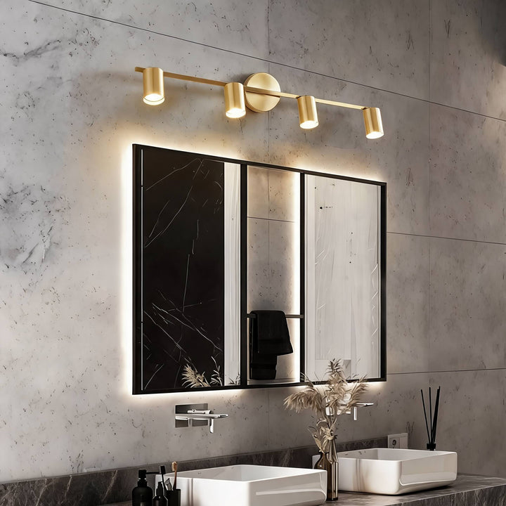 Modern Rotatable Spotlight Wall Light Adjustable Brass Sconce with 350° Head Rotation
