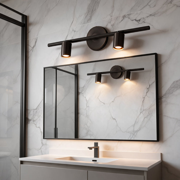 Modern Rotatable Spotlight Wall Light Adjustable Brass Sconce with 350° Head Rotation