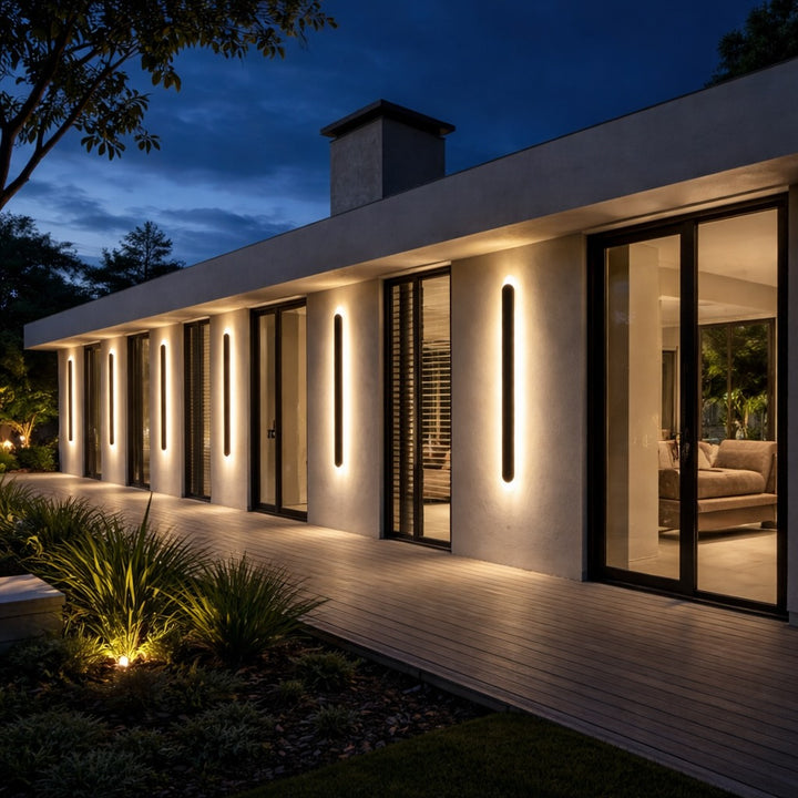 Modern LED Wall Light Outdoor Fixture Waterproof Wrought Iron Adjustable Brightness
