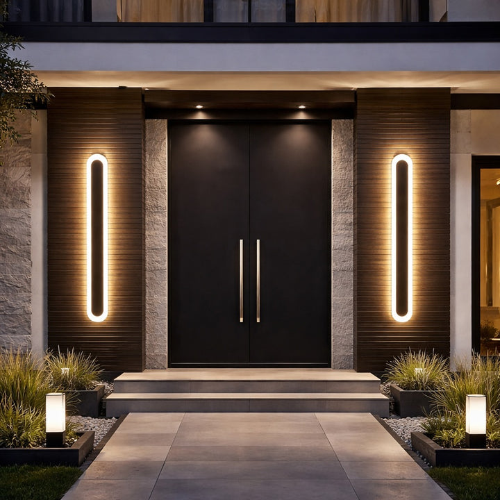 Modern LED Wall Light Outdoor Fixture Waterproof Wrought Iron Adjustable Brightness