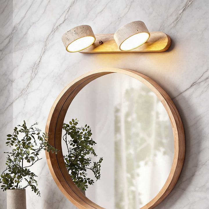 Rustic Wall Light Bathroom Vanity Fixture Wood LED Hardwired 110V-120V Simple Design