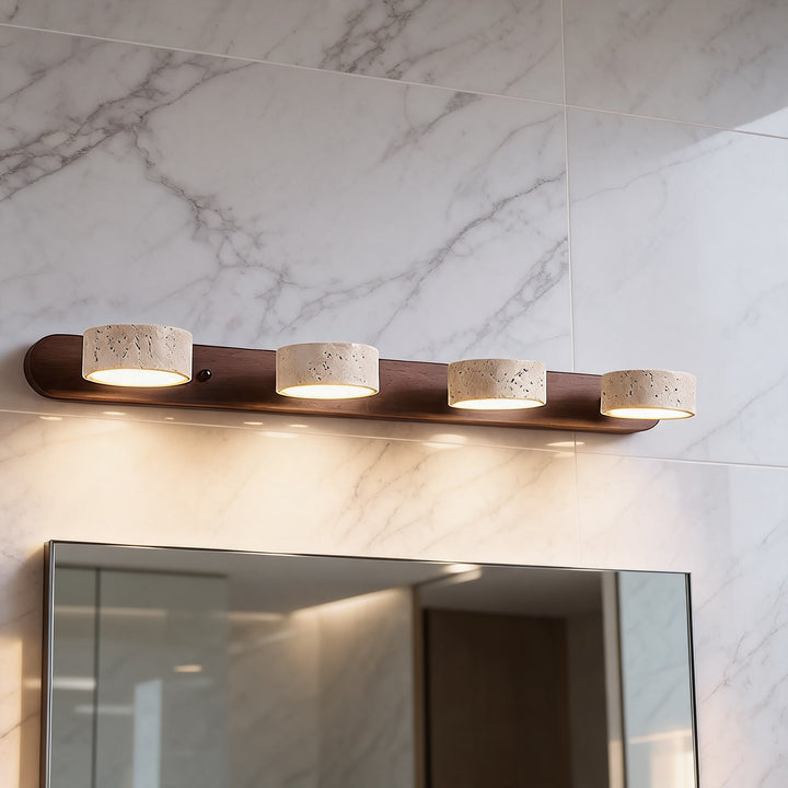 Rustic Wall Light Bathroom Vanity Fixture Wood LED Hardwired 110V-120V Simple Design