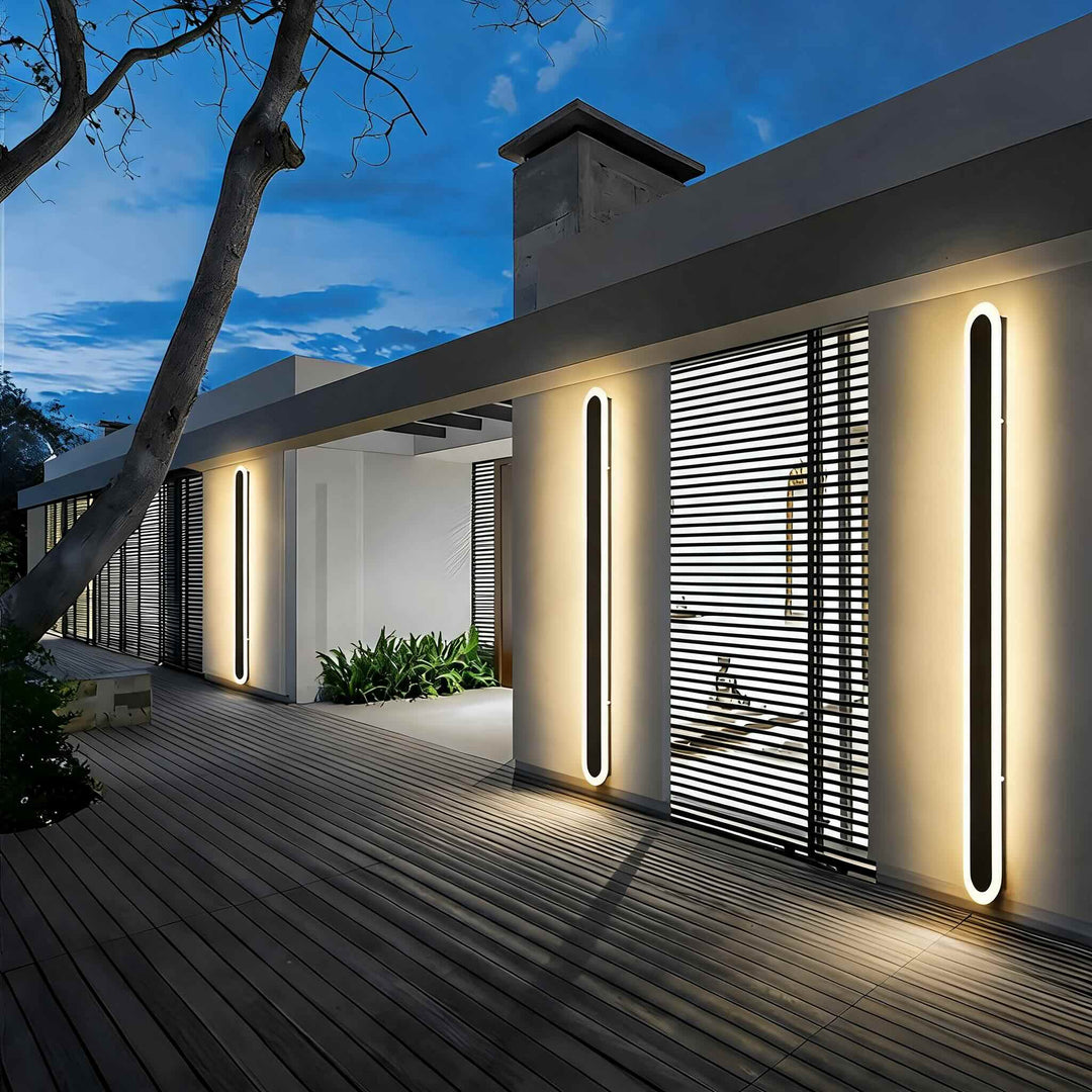 Modern LED Wall Light Outdoor Fixture Waterproof Wrought Iron Adjustable Brightness