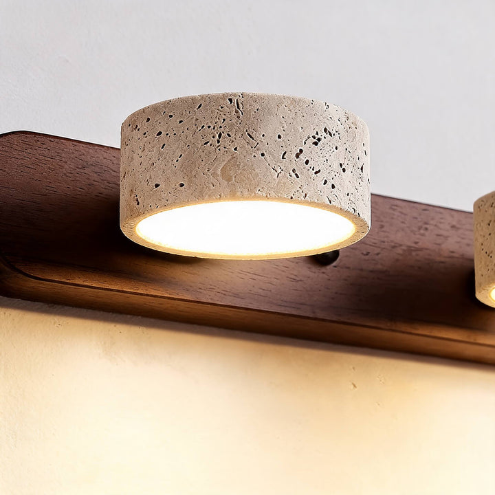 Rustic Wall Light Bathroom Vanity Fixture Wood LED Hardwired 110V-120V Simple Design