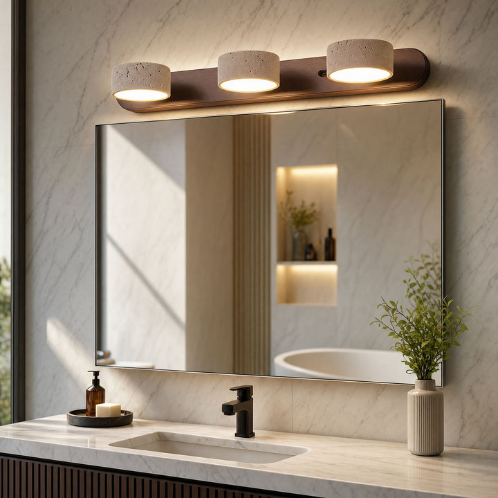 Rustic Wall Light Bathroom Vanity Fixture Wood LED Hardwired 110V-120V Simple Design