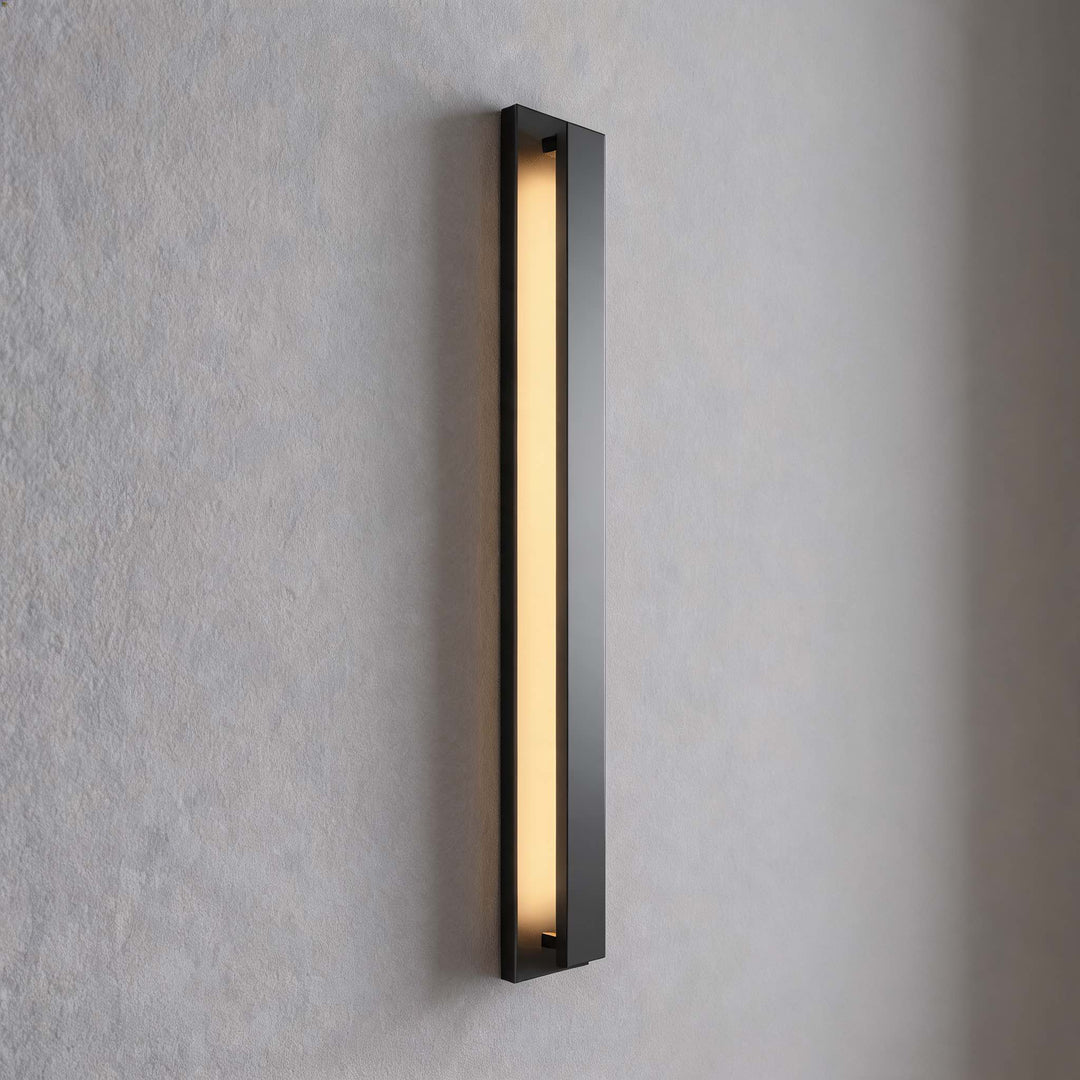 Modern Linear Wall Light LED Outdoor Fixture Stainless Steel Dimmable 3000K IP65 Waterproof