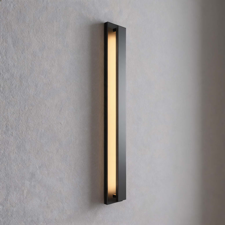 Modern Linear Wall Light LED Outdoor Fixture Stainless Steel Dimmable 3000K IP65 Waterproof
