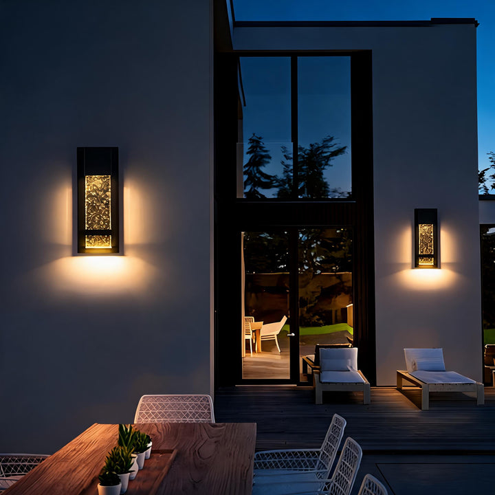 Modern Outdoor Wall Light Wall Mounted Aluminum Dusk to Dawn Sensor Bubble Glass 11W IP65