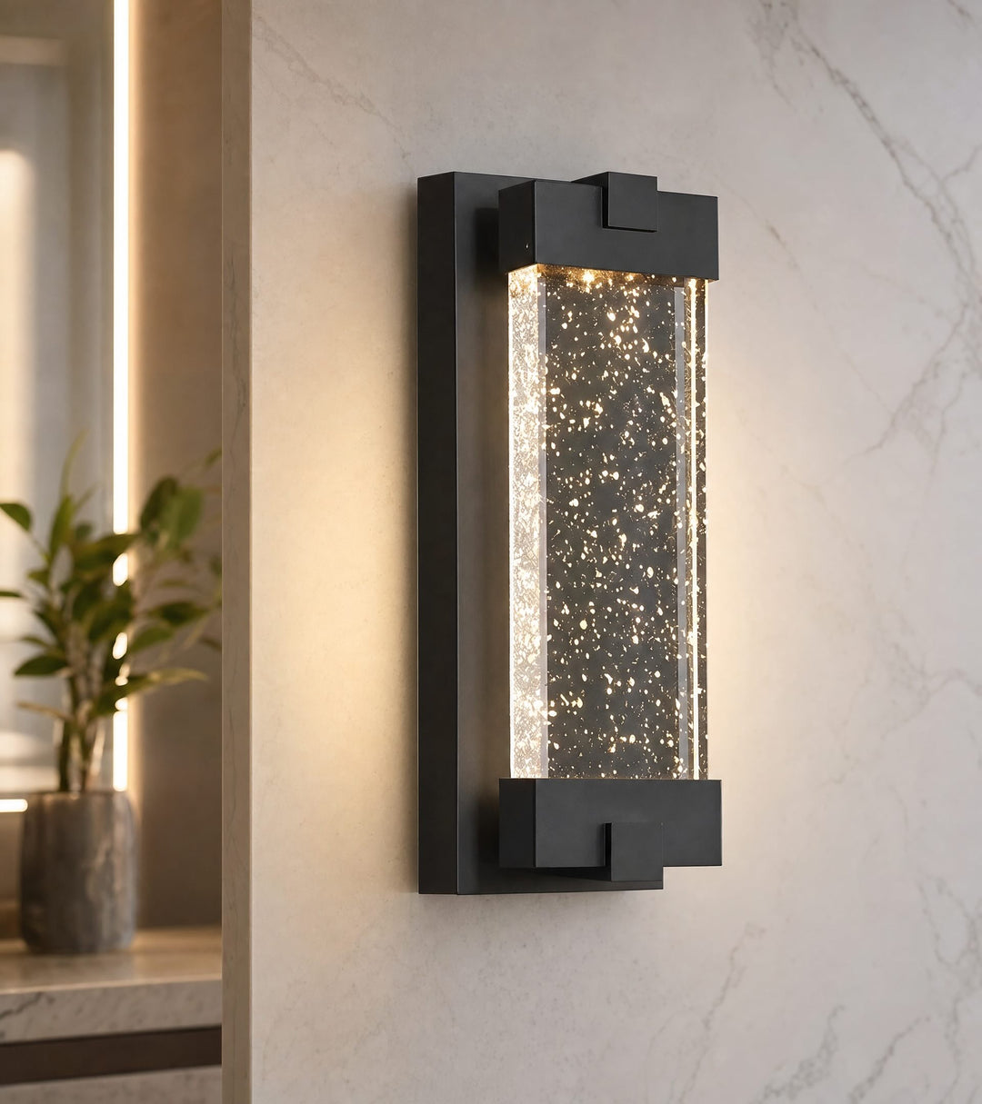 Modern Minimalist Wall Lantern Outdoor Light Aluminum Waterproof LED 3000K Warm Glow