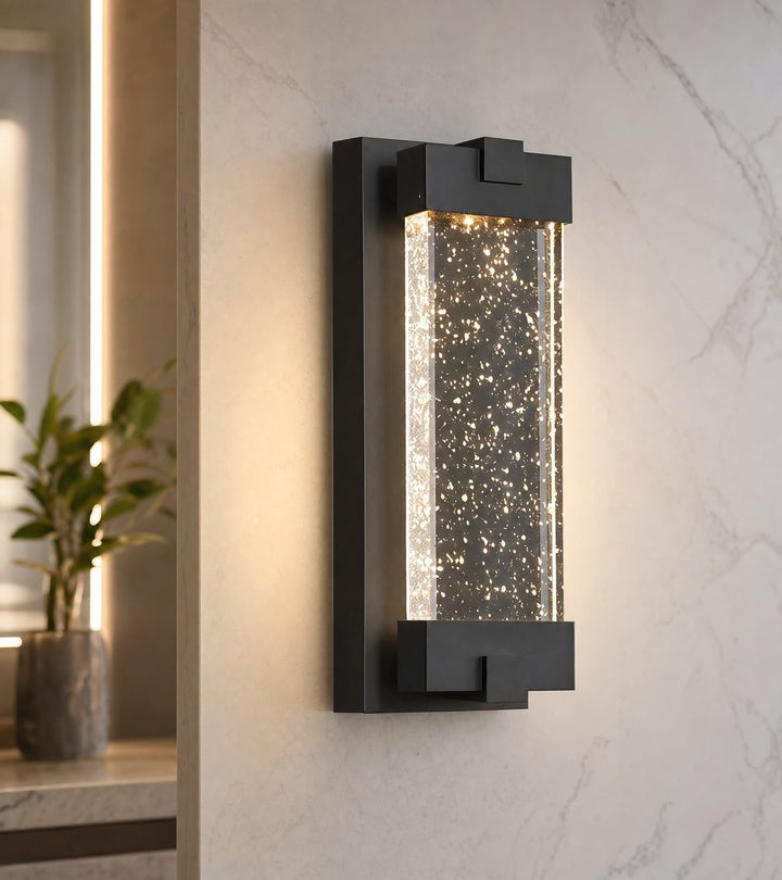 Modern Minimalist Wall Lantern Outdoor Light Aluminum Waterproof LED 3000K Warm Glow