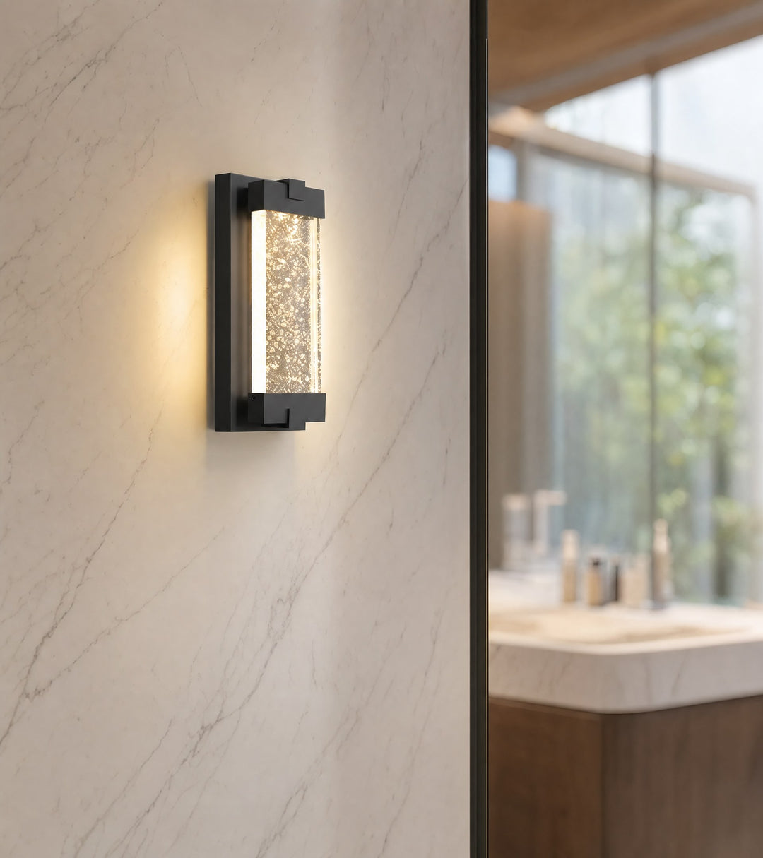 Modern Minimalist Wall Lantern Outdoor Light Aluminum Waterproof LED 3000K Warm Glow