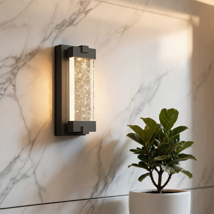 Modern Minimalist Wall Lantern Outdoor Light Aluminum Waterproof LED 3000K Warm Glow