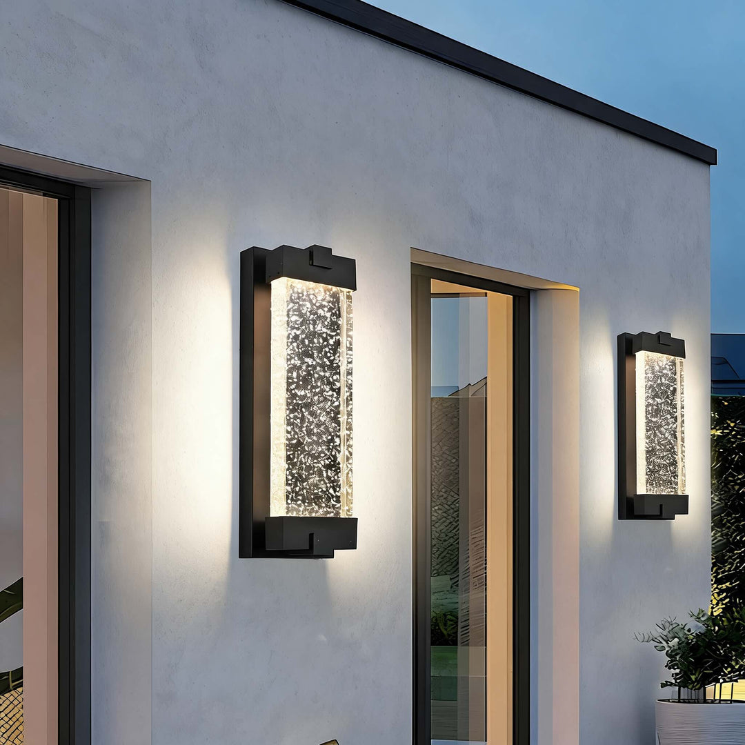 Modern Minimalist Wall Lantern Outdoor Light Aluminum Waterproof LED 3000K Warm Glow